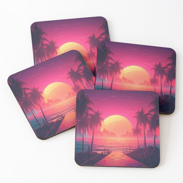 Item preview, A sunset with palm trees designed and sold by JoBlack1.