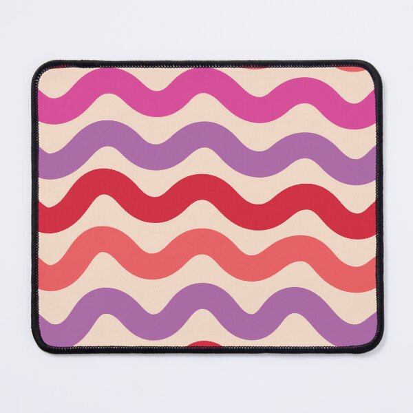 Item preview, Retro 70s Groovy Pink and Purple Waves Pattern designed and sold by Yasminepatterns .