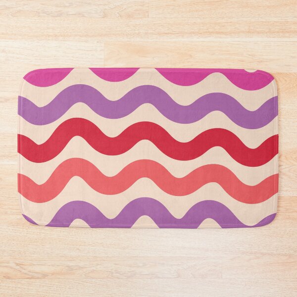 Item preview, Retro 70s Groovy Pink and Purple Waves Pattern designed and sold by Yasminepatterns .