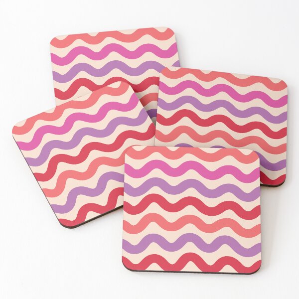 Item preview, Retro 70s Groovy Pink and Purple Waves Pattern designed and sold by Yasminepatterns .