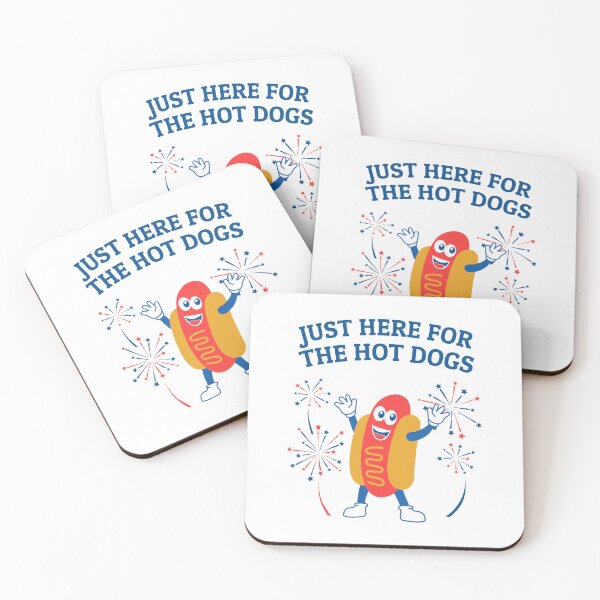 Item preview, Just Here For The Hot Dogs Funny 4th of July Hot Dog designed and sold by The Junto Shop.