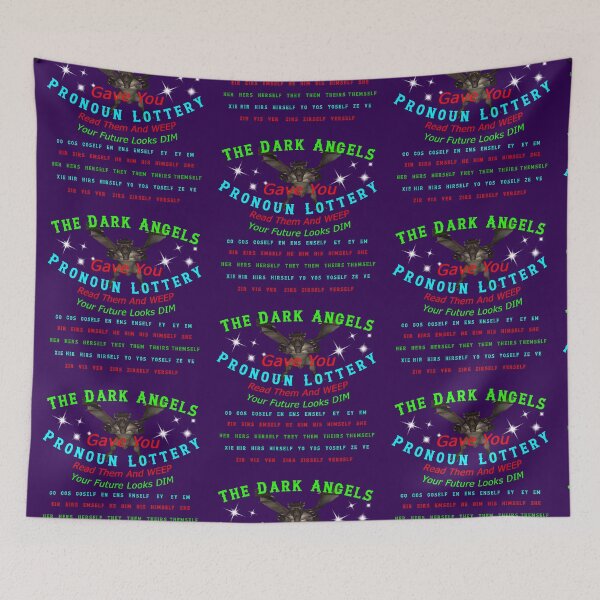 Item preview, The Dark Angels Gave You Pronoun Lottery designed and sold by alien almanac.