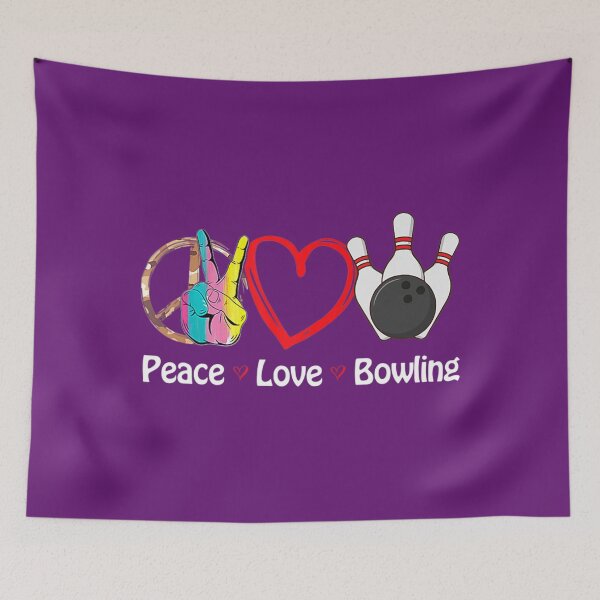 Item preview, Peace Love Bowling Sublimation 	 	 designed and sold by zmkxhivubd53.