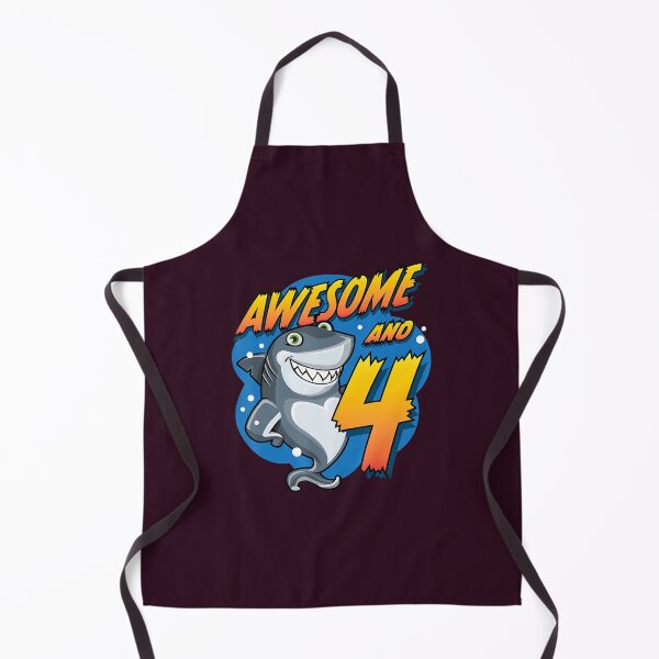 Item preview, Awesome And 4 Shark Four Year Old 	 Shark Birthday Party 		 designed and sold by nzbuljqv59.