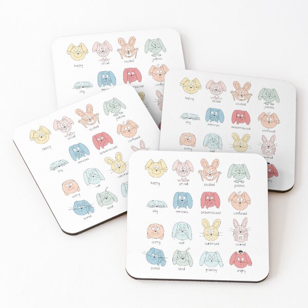 Item preview, Funny Bunny Feelings, expressions, emotions designed and sold by Konni Jensen.