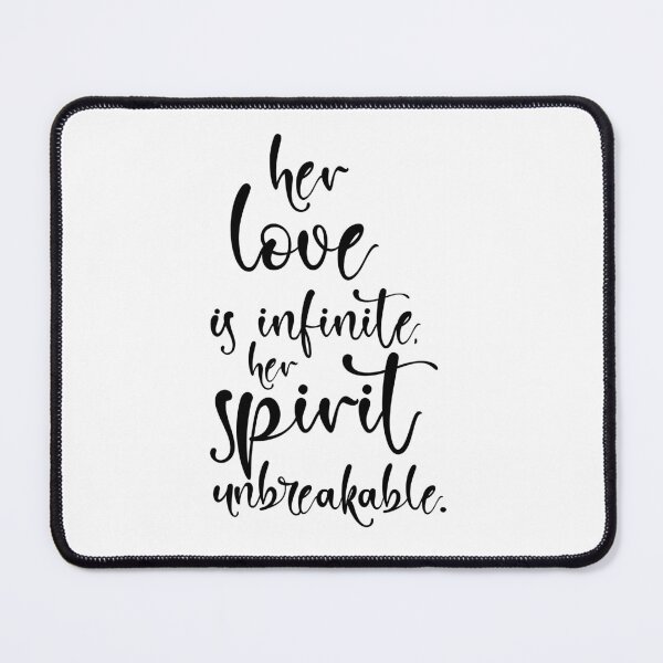 Item preview, Her love is Infinite, Her Spirit Unbreakable Inspirational Quote designed and sold by dreamprint.