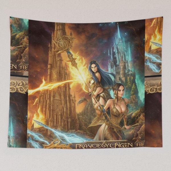 Item preview,  Magical  female Wizard poster art designed and sold by Vintage Designs +.