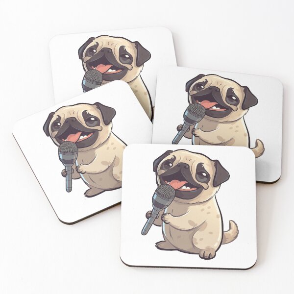 Item preview, Singer pug dog designed and sold by ArtfulHorizons.