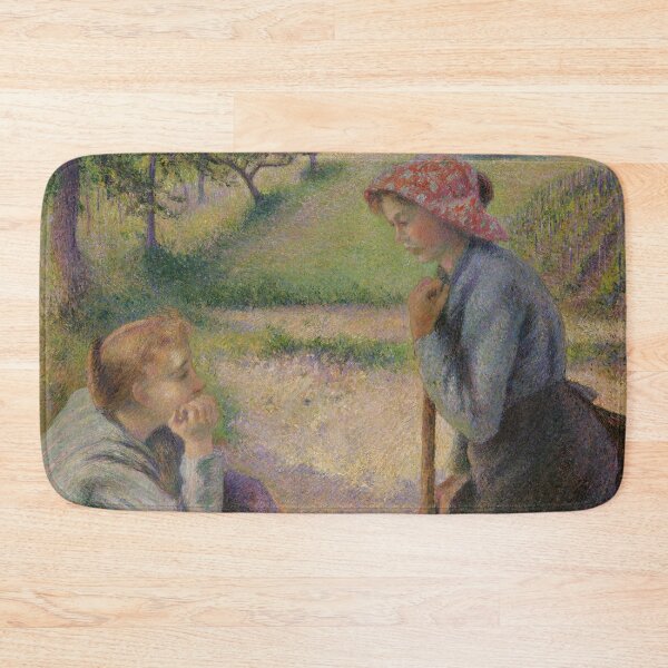 Item preview, Two Young Peasant Women | Camille Pissarro | 1892 French Impressionism Art designed and sold by CJET.