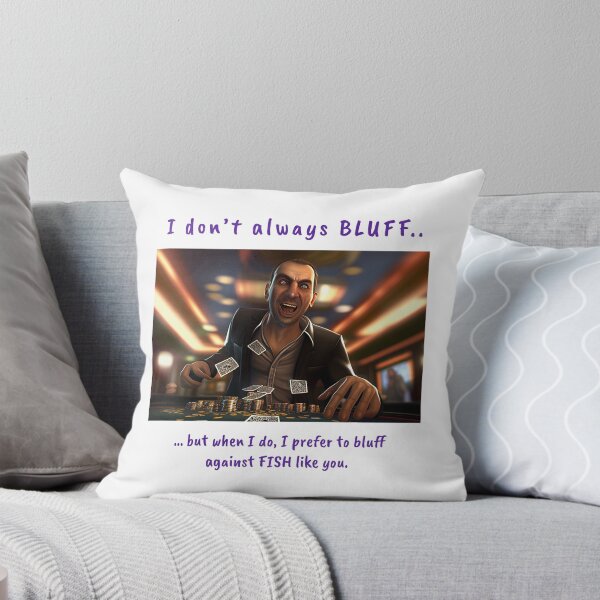 Item preview, Funny Sayings Bluff A Fish Poker Player Humor Original Artwork Silly Gift Ideas designed and sold by MPCFICTION.
