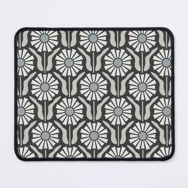 Item preview, KF 0019 F - Vintage Retro Flowers Minimalist 70s Modern Geometric Floral Pattern designed and sold by KhakiFinch.