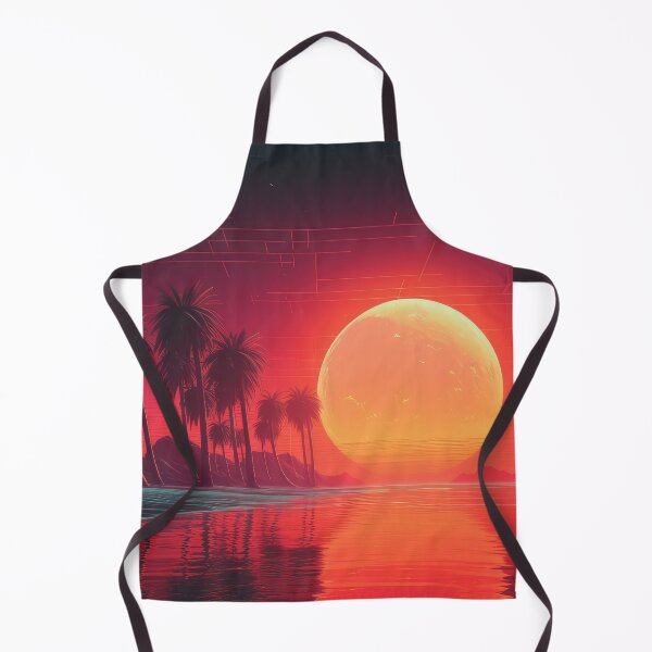 Item preview, A sunset on the beach with palm trees and a red sky designed and sold by JoBlack1.