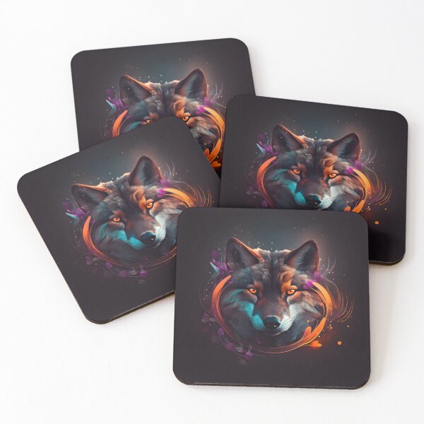Item preview, Abstract Wolf Face Animal Art designed and sold by PeteRascal.