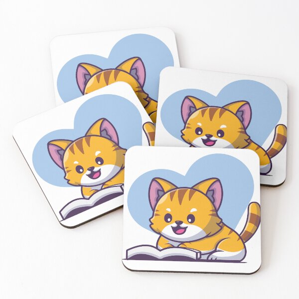 Item preview, Cute cat reading book designed and sold by GSJGROUP.