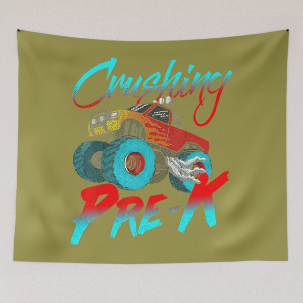 Item preview, Crushing Pre K Monster Truck Back To School 3 And 4 Year 	  	 designed and sold by wrgbxketek55.