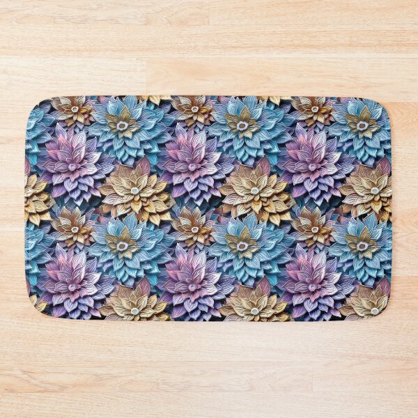 Item preview, 3D Violet/Gold Flower motif designed and sold by ChromiaTechArt.