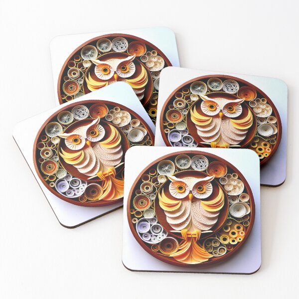 Item preview, Owl in Paper Quilling Design designed and sold by AuroraSpringer.