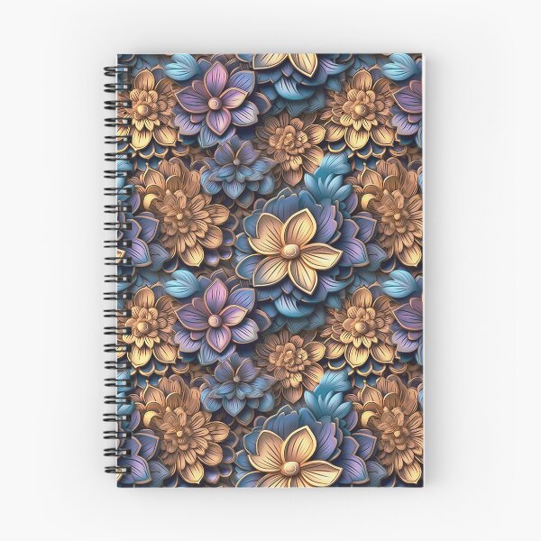 Item preview, 3D Gold/Violet Flower motif designed and sold by ChromiaTechArt.