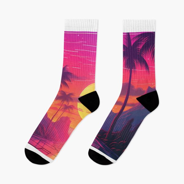 Item preview, Sunset with palm trees and mountains designed and sold by JoBlack1.