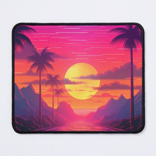 Item preview, Sunset with palm trees and mountains designed and sold by JoBlack1.