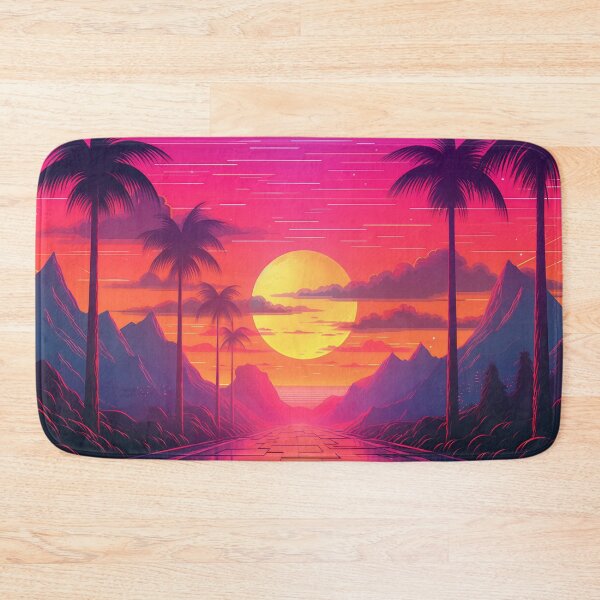 Item preview, Sunset with palm trees and mountains designed and sold by JoBlack1.