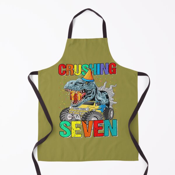 Item preview, Crushing Seven Birthday Monster Truck Dinosaur 	 	 designed and sold by wrgbxketek55.