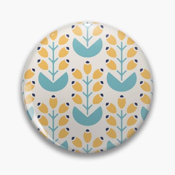 Item preview, KF 0021 C - Vintage Retro Berries Minimalist 70s Modern Geometric Floral Pattern designed and sold by KhakiFinch.
