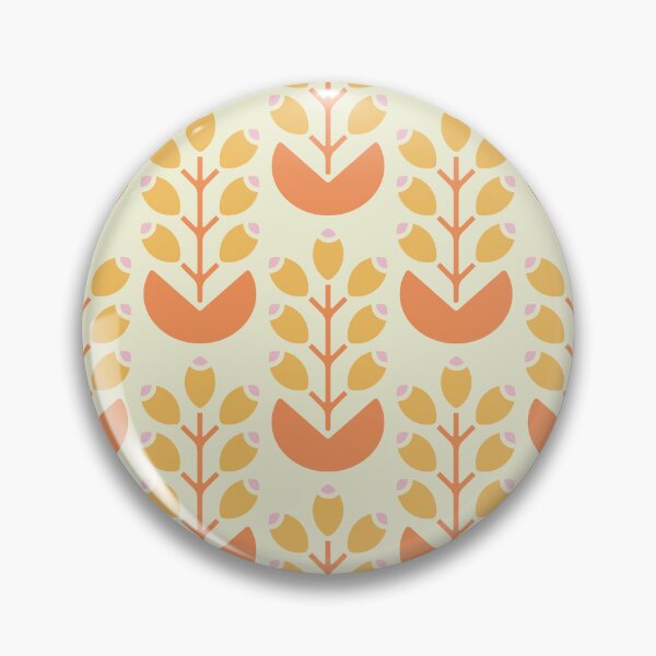 Item preview, KF 0021 E - Vintage Retro Berries Minimalist 70s Modern Geometric Floral Pattern designed and sold by KhakiFinch.