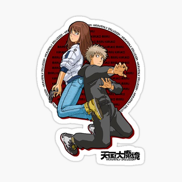 Heavenly Delusion Characters Kiruko And Maru Sticker for Sale by Luz J  Lape