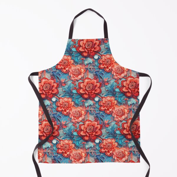 Item preview, Red Flower motif designed and sold by ChromiaTechArt.