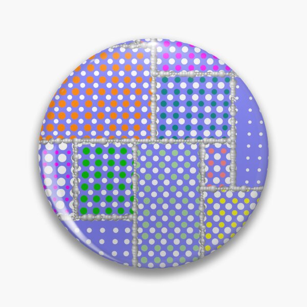 Item preview, Half-tone Dotted Patchwork Blue Violet Half-Drop Repeat 5748 designed and sold by Art in My Loft.