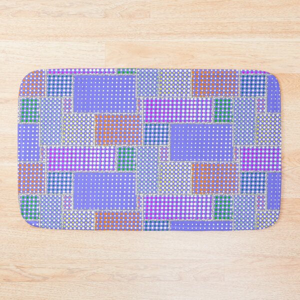 Item preview, Half-tone Dotted Patchwork Blue Violet Half-Drop Repeat 5748 designed and sold by Art in My Loft.