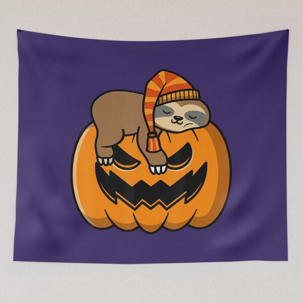 Item preview, Pumpkin With Sloth Happy Halloween Fall Funny Themed Costume 	 	 designed and sold by fqfrhvzpgd18.