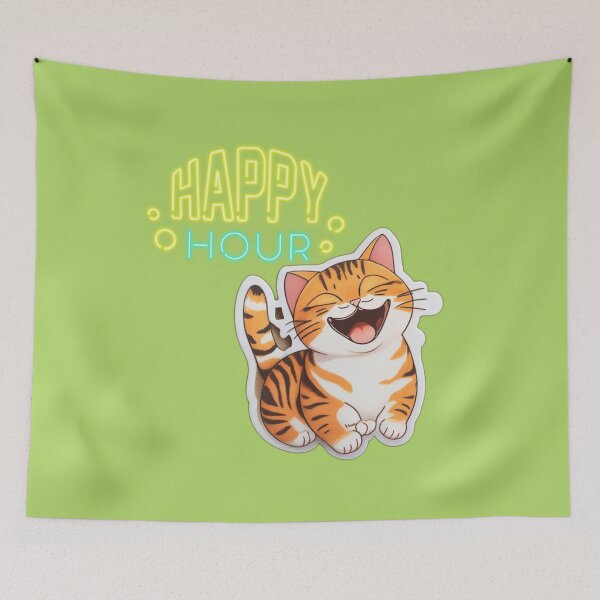 Item preview, Happy Hour Vibes: Stickers that Transform the Atmosphere with Happiness designed and sold by Sirakan.