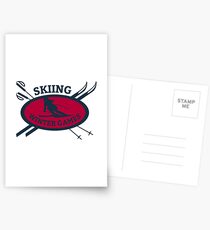 Skifahren | Winterspiele Postkarten