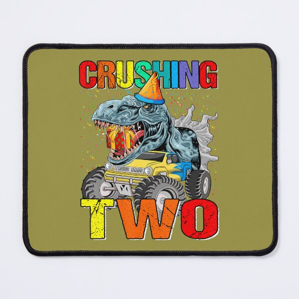 Item preview, Crushing Two Birthday Monster Truck Dinosaur 	 	 designed and sold by wrgbxketek55.
