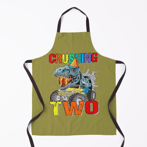 Item preview, Crushing Two Birthday Monster Truck Dinosaur 	 	 designed and sold by wrgbxketek55.