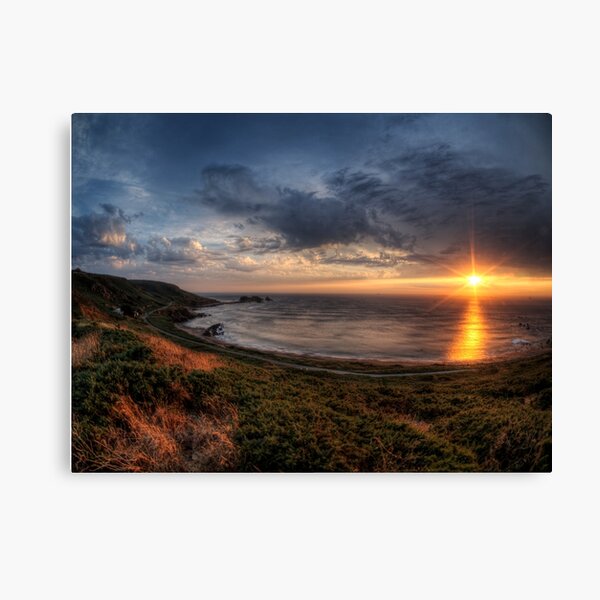 Sunset over Clonque Bay on Alderney Canvas Print
