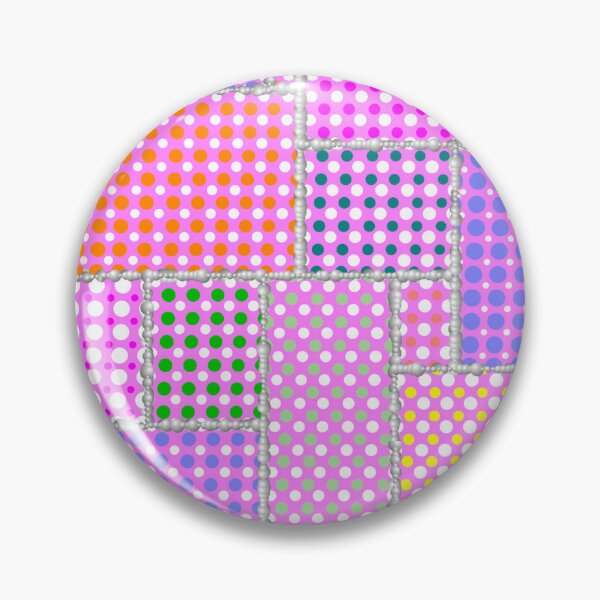 Item preview, Half-tone Dotted Patchwork Pink Half-Drop Repeat 5748 designed and sold by Art in My Loft.