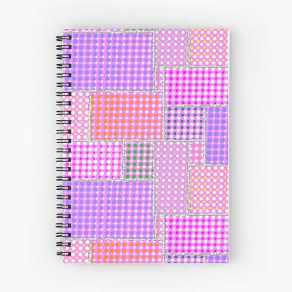 Item preview, Half-tone Dotted Patchwork Pink Half-Drop Repeat 5748 designed and sold by Art in My Loft.