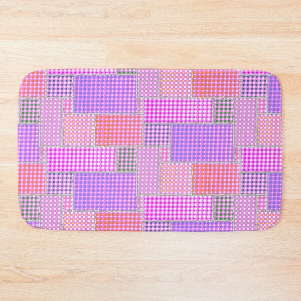 Item preview, Half-tone Dotted Patchwork Pink Half-Drop Repeat 5748 designed and sold by Art in My Loft.