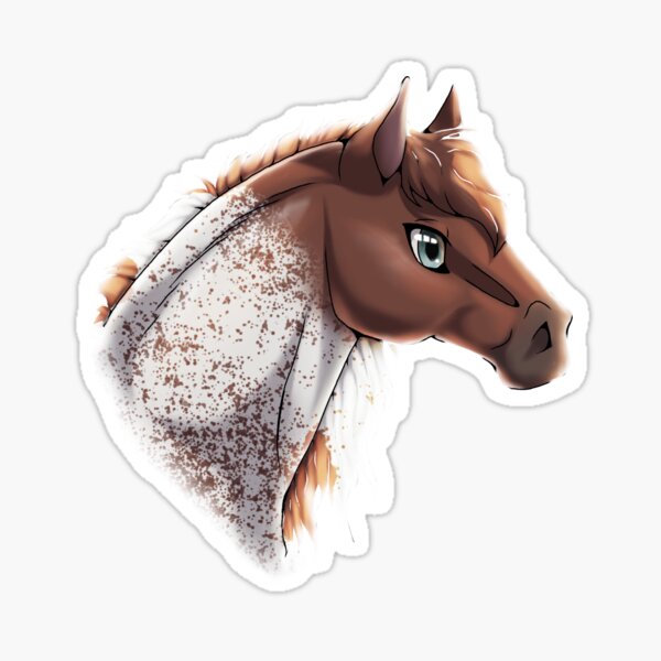 Vista previa del artículo con la obra «Acedera Castaño Sabino Pinto Caballo Headshot», diseñado y vendido por Bamsdrawz.