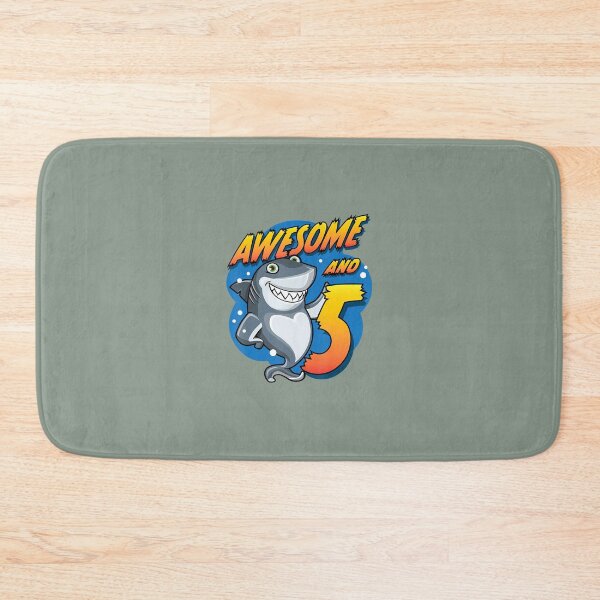 Item preview, Awesome And 5 Shark Five Year Old 	 Shark Birthday Party 		 designed and sold by cojviihde82.
