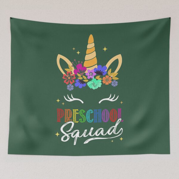 Item preview, Team Preschool Unicorn Face  Back To School  	 designed and sold by jwgekkhar13.