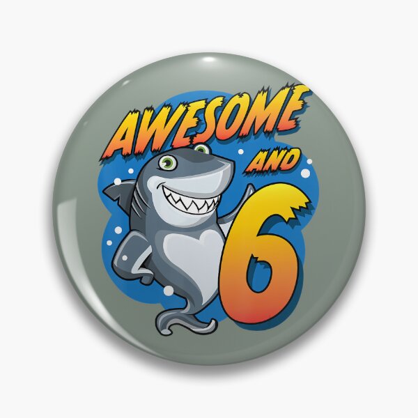 Item preview, Awesome And 6 Shark Six Year Old 	 Shark Birthday Party 		 designed and sold by cojviihde82.