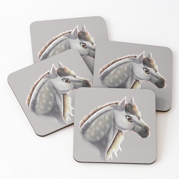 Item preview, Silver Dapple Horse Headshot designed and sold by Bamsdrawz.