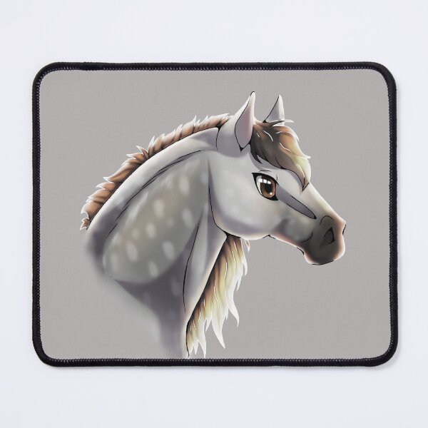Item preview, Silver Dapple Horse Headshot designed and sold by Bamsdrawz.