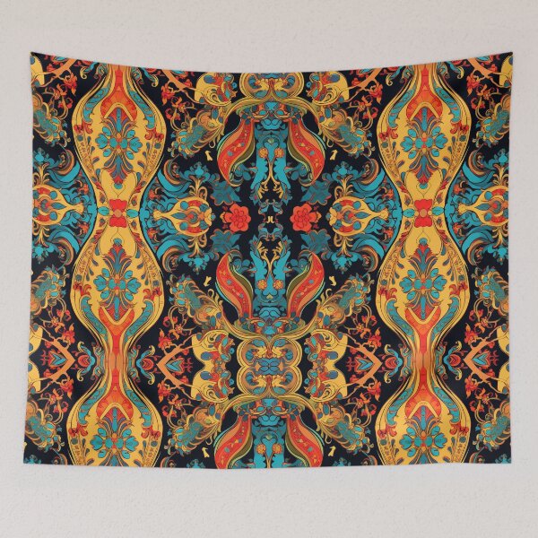 Item preview, Colorful Pattern Wallpaper Fabric Ornament Abstract Cheerful designed and sold by goldufeenstaub.