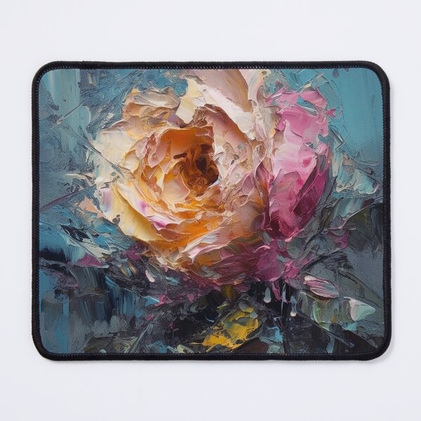 Item preview, Impasto Rose - 3D textured painting 2 designed and sold by Red Witch Art.