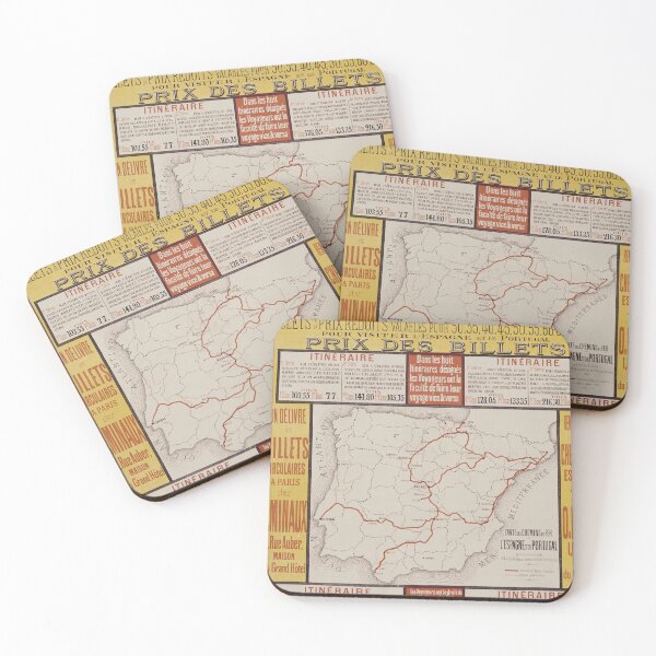 Item preview, Railway maps Espagne Portugal Train Map Lover Vintage  designed and sold by Tropical Blood.